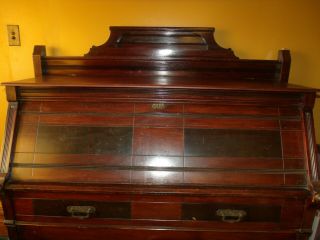 Antique 1880 ' s solid wood rugby bed 2