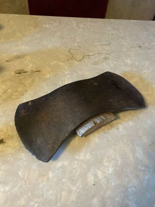 Vtg Old 3.  5 Lbs Steel Double Bit Wood Axe Head Tool Bit Rust Marked Glf Usa