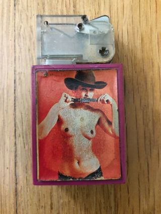 Laurimette A Gaz By Silver Match Vintage Gas Lighter Made In France - Nude