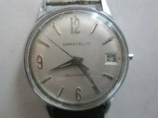 Vtg Caravelle Selfwinding Watch Wristwatch M3 Waterproof Swiss Automatic