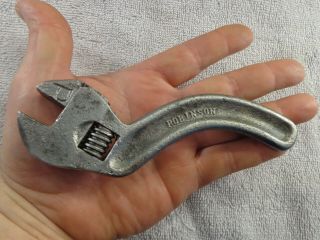 Old Antique Or Vintage Adjustable Small Mini Robinson Wrench Farm Tools