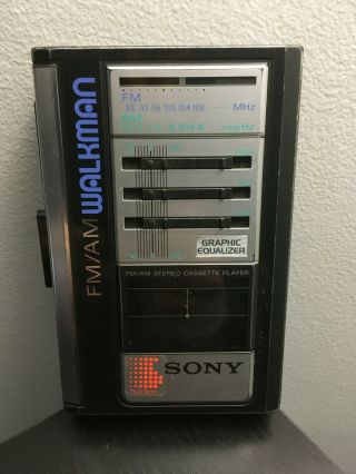 Vintage Sony Walkman Am/fm Radio Portable Cassette Player Wm - F43 As - Is