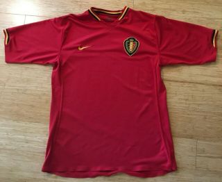 Vintage Belgium Urbsfa - Kbvb Nike Men’s Red Soccer Jersey - Xl