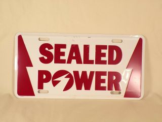 Vintage Power Piston Rings Advertising License Plate Hot Rod