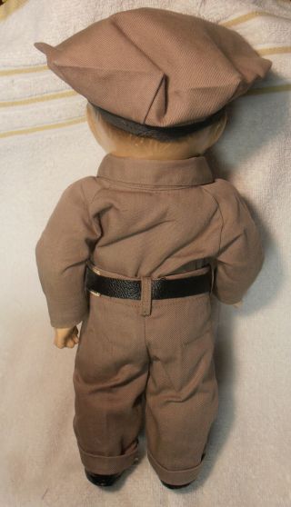 Rare Vintage antique Early Buddy Lee Doll In Tan Overalls Lee Jeans tags and Hat 3