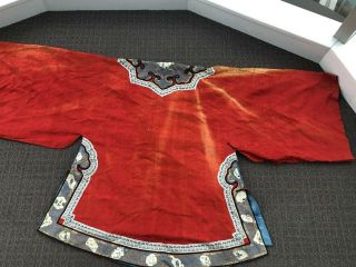 Antique Chinese Qing dynasty Silk Embroidery Lady ' s Robe 2