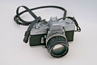 Vintage Minolta Sr - T 101 35mm Film Camera & Rokkor - Pf Lens