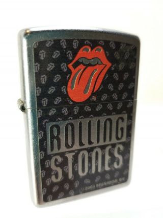 Zippo Lighter Rolling Stones Lips & Tongue 2009 Musidor Bv