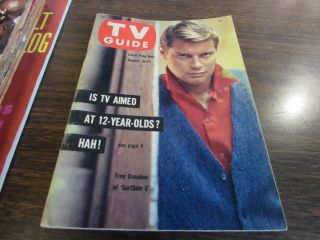 Vintage - Tv Guide Aug 19 1961 - Troy Donahue - Surfside 6 - Cover