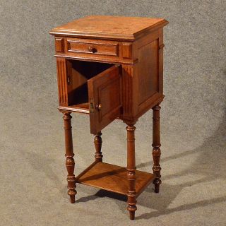 Antique Small Cabinet Side Table Bedside Cupboard Quality French Oak Art Deco 3