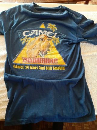 Vintage,  1988 Joe Camel 75th Birthday T - Shirt,  L Cigarettes