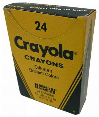 Vintage 1985 Crayola Crayons Binney & Smith No.  24 Pack - Euc W/ Retired Colors