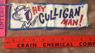 Vtg Big As - Is (bad) Culligan Water “hey” Patch For Back - Of - Jacket 88o7