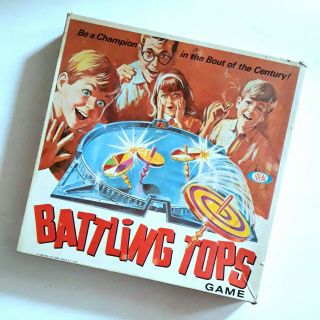 ☆ Vintage Battling Tops Interactive Family Board Game Night 1968 Ideal Games Vg