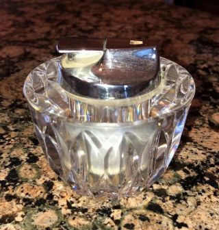 Ronson French Varaflame Duchesse Mkii Crystal Glass Butane Table Top Lighter