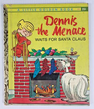 Vtg Little Golden Book Dennis The Menace Waits For Santa Claus 1961 Christmas