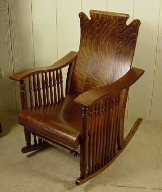 Antique Oak McKinley Rocker / Rocking Chair 3