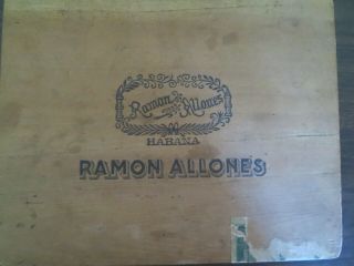 Vintage Ramon Allones 50 Trumps Naturales Wood Cigar Box,  Very good shape 2