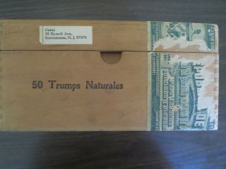 Vintage Ramon Allones 50 Trumps Naturales Wood Cigar Box,  Very good shape 3