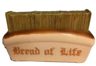 Vintage Bible Verses Scripture Bread Of Life 1950 Cross Publish 158 Card Double