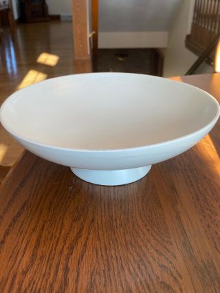 Vintage Royal Haeger Pedestal Bowl 9 " By 3 " Eggshell White