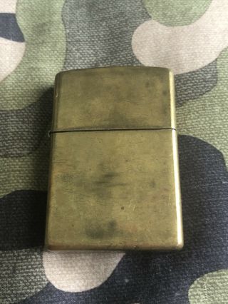 1998 Vintage Zippo Lighter Solid Brass - Made In Bradford,  Usa