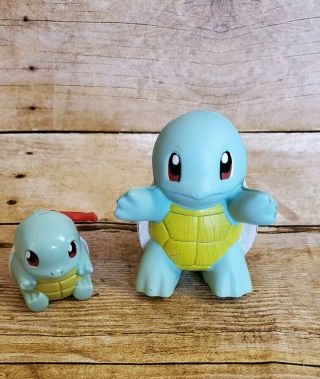 Pokemon Squirtle Squeezies Squishy Toy 4 " And Keychain Nintendo 1999 Vintage