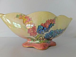 Vintage Royal Winton Lustre Ware Rainbow Beauty Glass Centerpiece Vase
