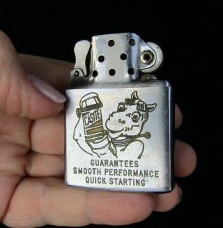 Vintage 1950 Zippo With Advertising For Motor Oil