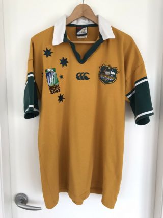 Vintage 90s Wallabies Rugby Union Rwc Jersey Shirt Made By Canterbury Sz Large