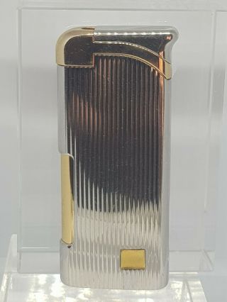Colibri 3 Way Jet Flame Lighter / Metallic Silver With Gold Tone