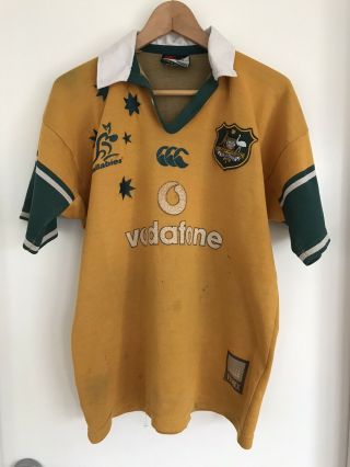 Vintage 90s Wallabies Temex Rugby Jersey Shirt Made By Canterbury Sz Medium