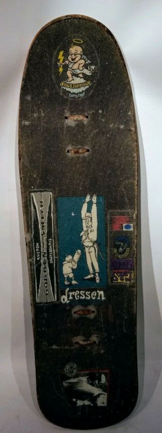 Santa Cruz Deck Eric Dressen 1990 Rare Ever - Slick Skateboard Vtg Stick Em 