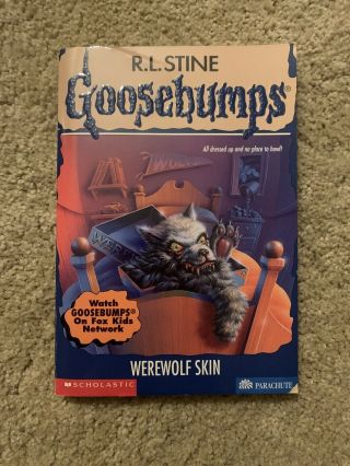Vintage Goosebumps 60 Werewolf Skin By R.  L.  Stine (1997,  Paperback) With Mask