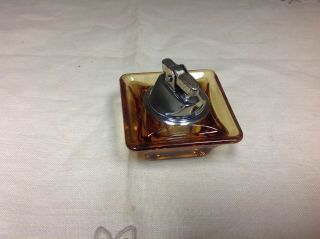 Vtg Amber Viking Glass Stacking Lighter