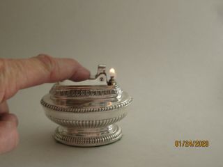Vintage Ronson Queen Anne Silver Plated Table Lighter