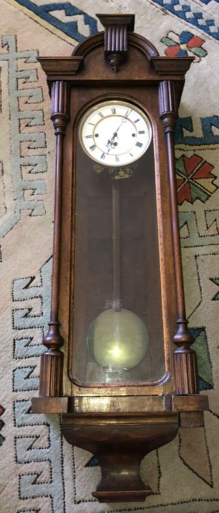 Grand Sonnerie Antique Vienna Regulator Wall Clock For Parts/Repair 2