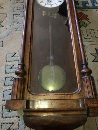 Grand Sonnerie Antique Vienna Regulator Wall Clock For Parts/Repair 3
