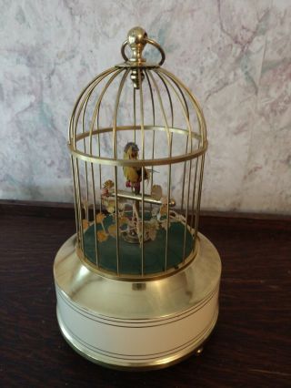 Rare Antique Singing Bird Cage Karl Grisbaum Automaton Music Box