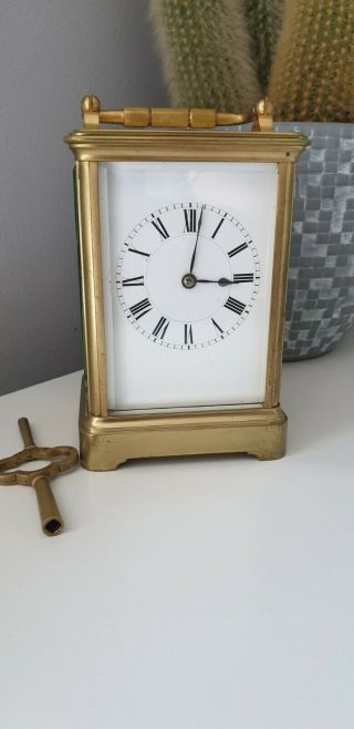 Henri Jacot Antique French Carriage Clock With Key