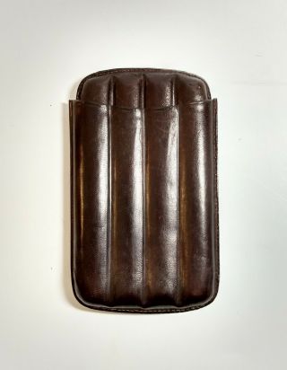 Vintage Dunhill Leather Cigar Cigarillo Holder Made In Spain -