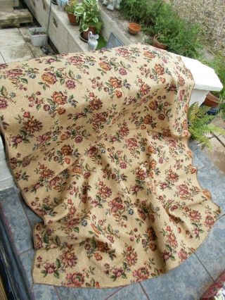 Antique Vintage Length Of French Tapestry Brocade Upholstery Fabric