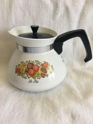 Vintage Corning Ware Spice Of O Life Le The 6 Cup Tea Pot Water Kettle P - 104 Vgc