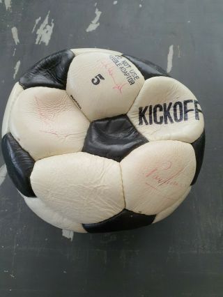Vintage Football Signed By Leeds United From The 1970s