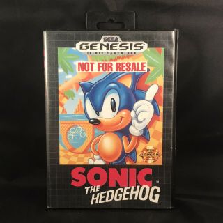 Sonic The Hedgehog Sega Genesis Not For Resale Empty Replacement Case Vintage
