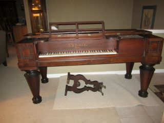 Antique Square Grand Piano,  A.  W.  Ladd,  Model 