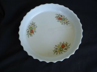 vintage corning ware spice of life pie plate dish crown lynn quiche 2