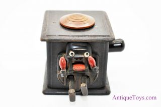 Antique Kobe Toys Mechanical Shaman Wooden Figure Toy “meiji Period” Japan
