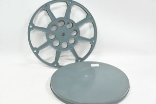 10 " 16mm Metal Take - Up Spool With Metal Case - Vintage Film Movie Projector Reel