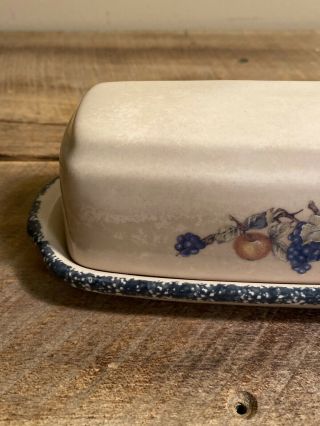 Vintage Retired Home & Garden Party Ltd Fruit Pattern Butter Dish Stoneware 3